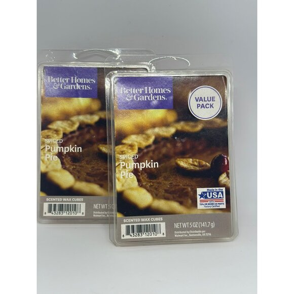 NIP 2 Packs Better Homes & Gardens Scented Wax Cubes SPICED PUMPKIN PIE - Picture 2 of 3